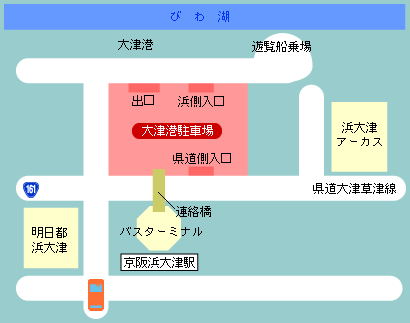 京都方面からの案内図